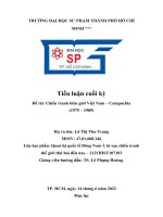 Tiểu luận cuối kỳ đề tài chiến tranh biên giới việt nam – campuchia (1975 – 1989) 