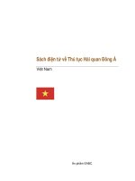 Thủ tục Hải quan Đông Á - HỘI ĐỒNG KINH DOANH ĐÔNG Á