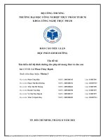 TIỂU LUẬN học PHẦN DINH DƯỠNG tên đề tài tìm hiểu chế độ dinh dưỡng cho phụ nữ mang thai và cho con bú 