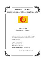 Phân tích mối quan giữa thất nghiệp và lạm phát hãy liên hệ thực tiễn việt nam về mối quan hệ này trong giai đoạn 2016 2020 