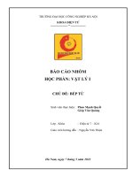 Báo cáo nhóm học phần vật lý i chủ đề bếp từ 