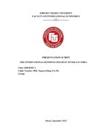 The international business strategy of IKEA in india