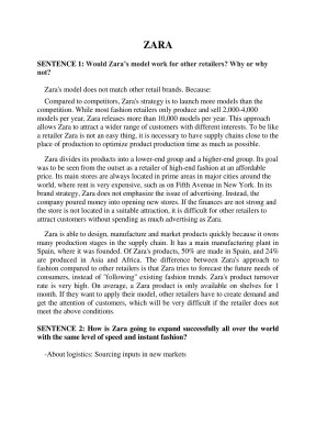 Case study ZARA, Would Zara’s model work for other retailers? Why or