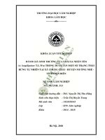 KHÓA LUẬN TỐT NGHIỆP: ĐÁNH GIÁ SINH TRƯỞNG CỦA LOÀI SA NHÂN TÍM TRỒNG DƯỚI TÁN MỘT SỐ TRẠNG THÁI RỪNG TỰ NHIÊN TẠI XÃ CHUNG CHẢI - HUYỆN MƯỜNG NHÉ TỈNH ĐIỆN BIÊN