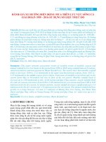 Đánh giá xu hướng biến động mưa trên lưu vực sông Cả giai đoạn 1959-2016 sử dụng số liệu thực đo