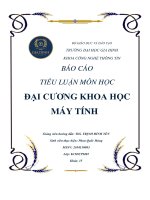 Tiểu luận môn học đại cương khoa học máy tính