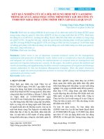 Kết quả nghiên cứu sửa đổi, bổ sung định mức lao động trong quản lý, khai thác công trình thủy lợi do Công ty TNHH MTV Khai thác công trình thủy lợi Gia Lai quản lý