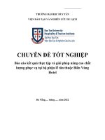 Báo cáo thực tập và giải pháp nâng cao chất lượng phục vụ tại bộ phận lễ tân thuộc biển vàng hotel 