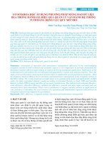 Cơ sở khoa học áp dụng phương pháp màng bao dữ liệu DEA trong đánh giá hiệu quả quản lý vận hành hệ thống tưới bằng động lực quy mô nhỏ