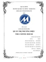 TIỂU LUẬN QUẢN TRỊ THƯƠNG HIỆU QUẢN TRỊ THƯƠNG HIỆU THE COFFEE HOUSE 