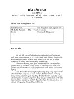 PHÂN TÍCH THIẾT KẾ HỆ THỐNG THÔNG TIN KẾ TOÁN TSCĐ