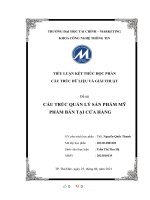 TIỂU LUẬN cấu TRÚC dữ LIỆU và GIẢI THUẬT đề tài cấu TRÚC QUẢN lý sản PHẨM mỹ PHẨM bán tại cửa HÀNG 