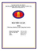 BÀI TIỂU LUẬN  Đề tài Văn hoá chính trị của Cộng hoà Latvia