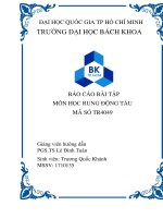 BÁO cáo bài tập môn học RUNG ĐỘNG tàu hệ 2 bậc tự do như hình vẽ dưới chịu 1 lực không đổi 0 f n = 3000   lực này bị cắt đột ngột tại điểm t = 0  