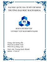 BÁO CÁO BÀI TẬP CƠ HỌC VẬT RẮN BIẾN DẠNG