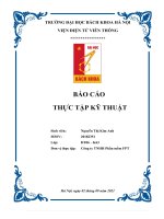 BÁO cáo THỰC tập kỹ THUẬT công ty TNHH phần mềm FPT 