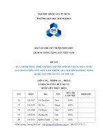 QUÁ TRÌNH PHÁT TRIỂN ĐƯỜNG LỐI ĐỔI MỚI XÂY DỰNG ĐẤT NƯỚC CỦA ĐẢNG CỘNG SẢN VIỆT NAM THÔNG QUA ĐẠI HỘI ĐẠI BIỂU TOÀN QUỐC LẦN THỨ XI VÀ LẦN THỨ XII