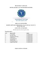 MÔN NHỮNG QUY ĐỊNH CHUNG về LUẬT dân sự, tài sản và QUYỀN THỪA kế buổi thảo luận thứ tư bảo vệ quyền sở hữu 