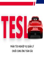 Slide thuyết trình phân tích nghiệp vụ quản lý chuỗi cung ứng toàn cầu của tesla