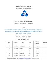 QUÁ TRÌNH PHÁT TRIỂN ĐƯỜNG lối đổi mới xây DỰNG đất nước của ĐẢNG CỘNG sản VIỆT NAM THÔNG QUA đại hội đại BIỂU TOÀN QUỐC lần THỨ XI và lần THỨ XII 