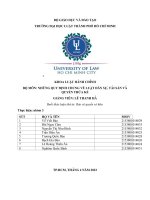 MÔN NHỮNG QUY ĐỊNH CHUNG về LUẬT dân sự, tài sản và QUYỀN THỪA kế buổi thảo luận thứ tư bảo vệ quyền sở hữu 