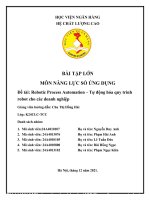 BÀI tập lớn môn NĂNG lực số ỨNG DỤNG đề tài robotic process automationtự động hóa quy trình robot cho các doanh nghiệp 