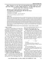 Thực trạng và các yếu tố ảnh hưởng đến công tác tạo quỹ đất phục vụ phát triển kinh tế - xã hội trên địa bàn huyện Việt Yên, tỉnh Bắc Giang