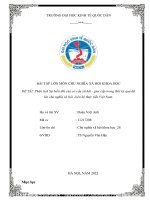 BÀI tập lớn môn CHỦ NGHĨA xã hội KHOA học đề tài phân tích sự biến đổi của cơ cấu xã hội giai cấp trong thời kỳ quá độ lên chủ nghĩa xã hội  liên hệ thực tiễn việt nam  