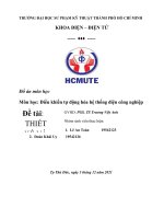 Đồ án môn học điều khiển tự động hóa hệ thống điện công nghiệp  thiết kế băng tải 