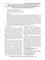 Đánh giá khả năng kháng hoạt chất metalaxyl của nấm Phytophthora capsici gây bệnh chết nhanh trên hồ tiêu tại huyện Đức Linh, tỉnh Bình Thuận