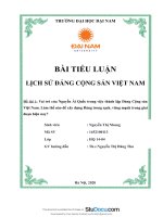 Vai trò của nguyễn ái quốc trong việc thành lập đảng cộng sảnviệt nam  làm thế nào để xây dựng đảng trong sạch, vững mạnh trong giaiđoạn hiện nay 