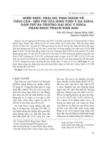Kiến thức, thái độ, thực hành về thừa cân - béo phì của sinh viên y đa khoa năm thứ ba trường Đại học Y khoa Phạm Ngọc Thạch năm 2020