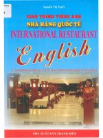 Giáo trình Tiếng Anh nhà hàng quốc tế: Phần 1