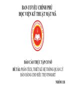BÁO cáo THỰC tập cơ sở đề tài PHÂN TÍCH, THIẾT kế hệ THỐNG QUẢN lý bán HÀNG CHO SIÊU THỊ VINMART 