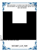 BÁO cáo bài tập lớn đại số TUYẾN TÍNH giới thiệu phép biến đổi haar viết chương trình sử dụng phép biến đổi haar để nén dữ liệu 