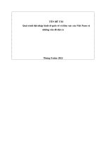 Quá trình hội nhập kinh tế quốc tế