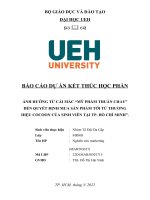 ẢNH HƯỞNG TỪ CÁI MÁC “MỸ PHẨM THUẦN CHAY” ĐẾN QUYẾT ĐỊNH MUA SẢN PHẨM TỚI TỪ THƯƠNG HIỆU COCOON CỦA SINH VIÊN TẠI TP. HỒ CHÍ MINH”