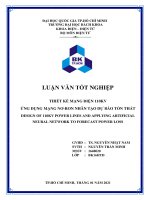 Thiết kế mạng điện 110kv bằng phần mềm ETAP  và ứng dụng mạng nơ ron nhân tạo dự báo tổn thất