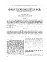 Ứng dụng mạng nơron nhân tạo để đánh giá mức độ ảnh hưởng của các nhân tố đến sự thỏa mãn công việc