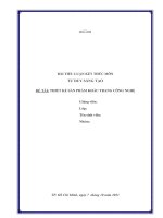 tiểu luận đề tài thiết kế sản phẩm khẩu trang công nghệ, môn tư duy sáng tạo