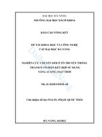 Nghiên cứu chuyển đổi ô tô truyền thống thành ô tô điện kết hợp sử dụng năng lượng mặt trời