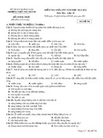 Đề thi giữa học kì 1 môn Địa Lí lớp 10 năm 2021-2022 có đáp án - Trường THPT Núi Thành (Mã đề 702)