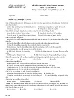 Đề thi giữa học kì 1 môn Vật lý lớp 10 năm 2021-2022 - Sở GD&ĐT Vĩnh Phúc