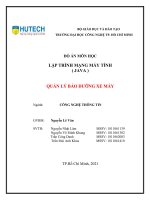 ĐỒ ÁN MÔN HỌC LẬP TRÌNH MẠNG MÁY TÍNH ( JAVA ) QUẢN LÝ BẢO DƯỠNG XE MÁY