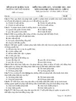 Đề thi giữa học kì 1 môn GDCD lớp 12 năm 2021-2022 - Trường THPT Hồ Nghinh (Mã đề 001)