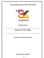 Bài giảng: Đại số tuyến tính - Phạm Thanh Tùng