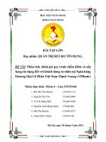 Phân tích, đánh giá quy trình chấm điểm và xếp hạng tín dụng đối với khách hàng cá nhân tại một NHTM CP VPbank