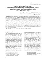 Nhân một trường hợp: Can thiệp dinh dưỡng hỗ trợ bệnh nhân mắc rối loạn nuốt tại Bệnh viện Đại học Y Hà Nội