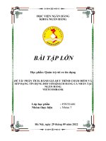 Phân tích, đánh giá quy trình chấm điểm và xếp hạng tín dụng đối với khách hàng cá nhân tại một NHTM CP vietcombank
