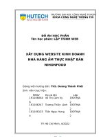 Đồ án Lập trình Web: Xây dựng Website kinh doanh nhà hàng ẩm thực Nhật Bản Nihonfood